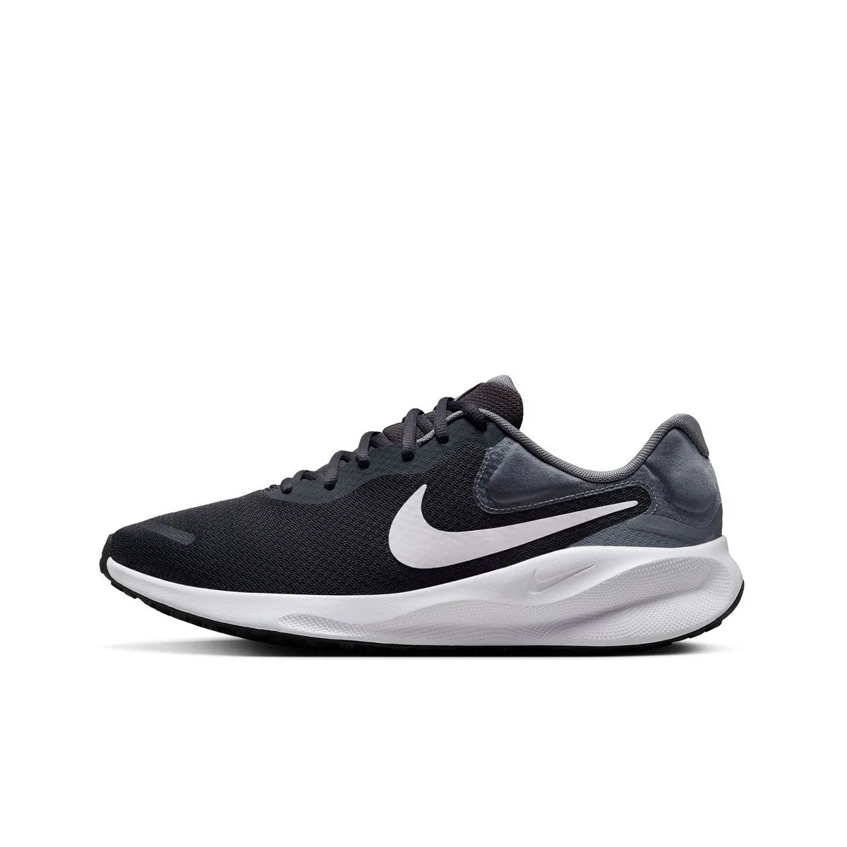 NIKE REVOLUTION 7 RUNNING SHOE - BLK & GREY