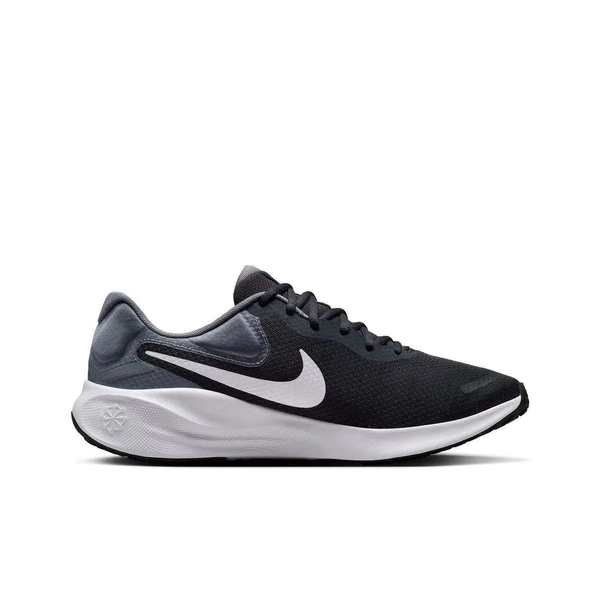 NIKE REVOLUTION 7 RUNNING SHOE - BLK & GREY