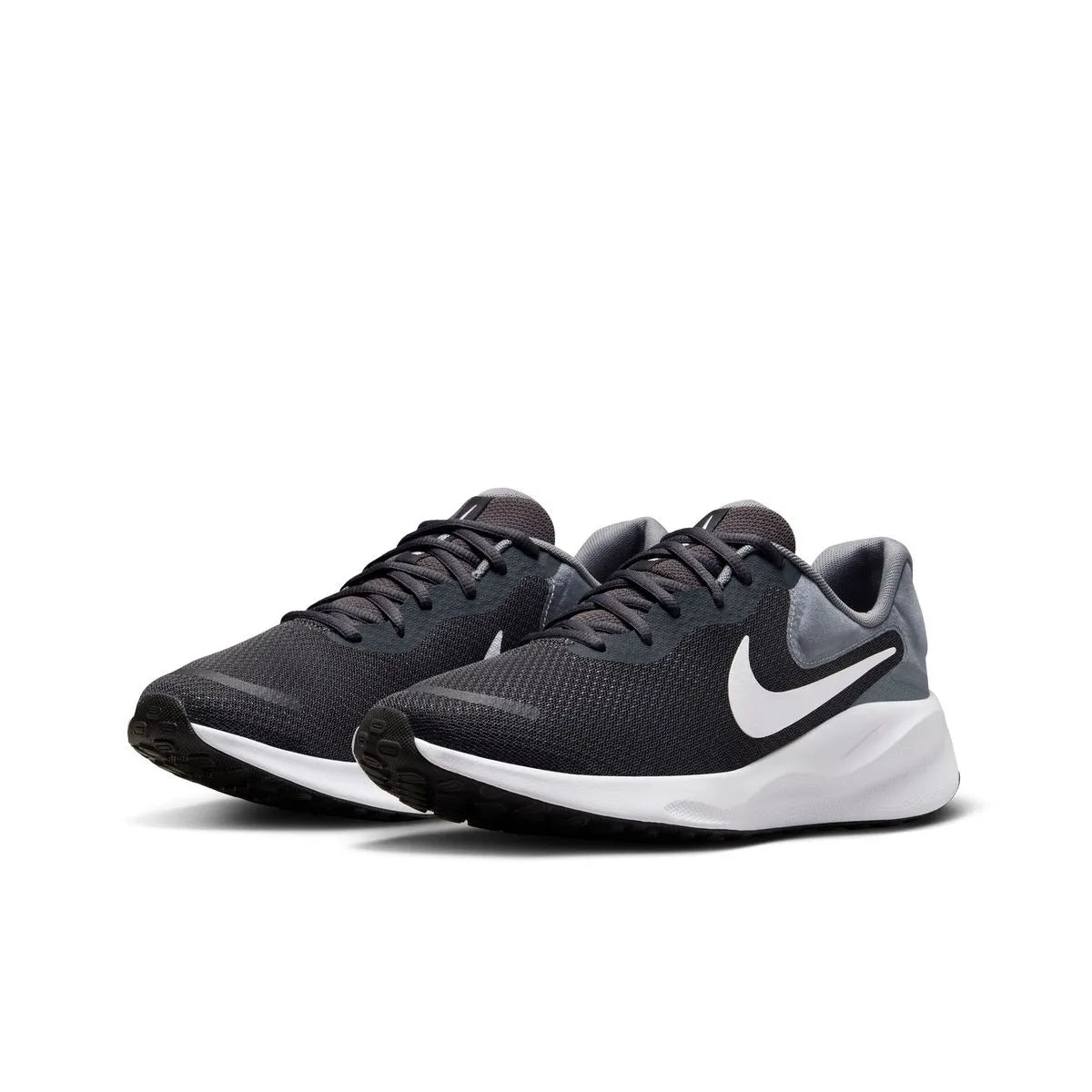 NIKE REVOLUTION 7 RUNNING SHOE - BLK & GREY