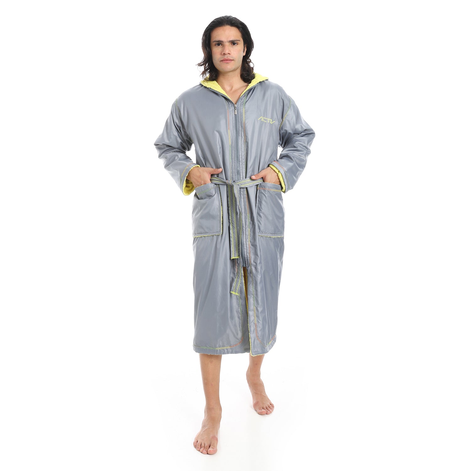 ACTIV WATERPROOF ZIP BATHROBE - GREY