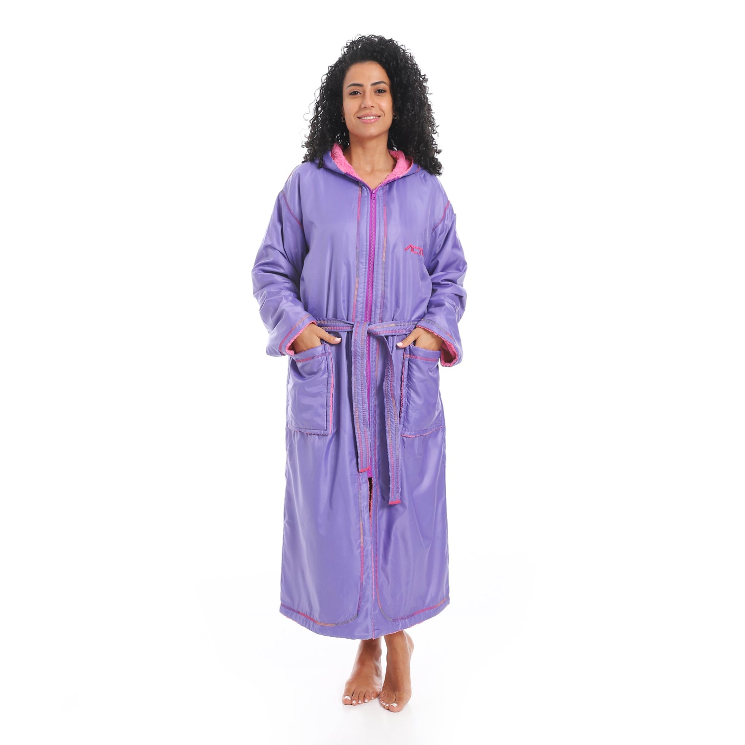 ACTIV WATERPROOF ZIP BATHROBE - PURPLE