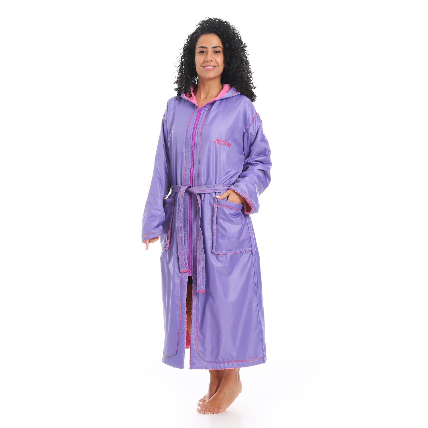 ACTIV WATERPROOF ZIP BATHROBE - PURPLE