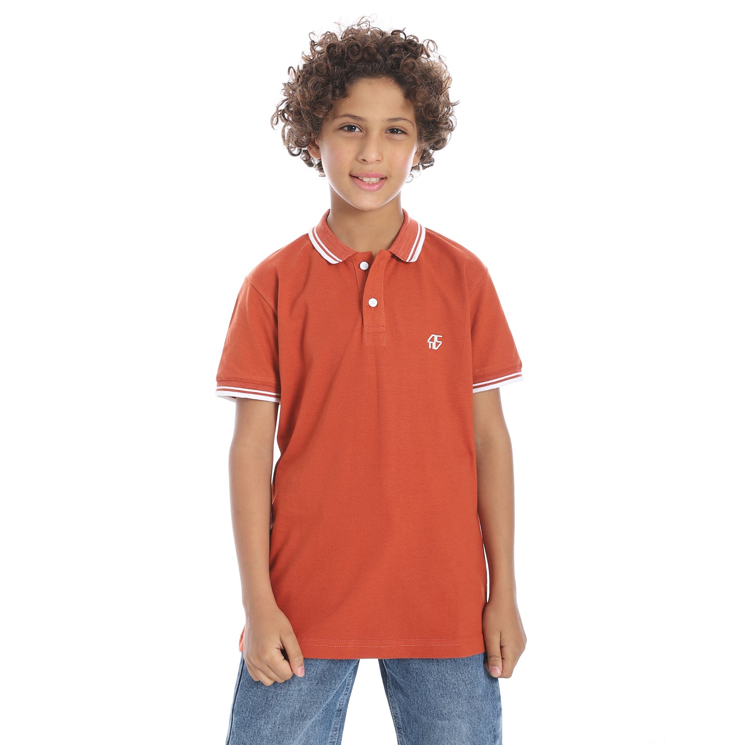 ACTIV KIDS POLO SHIRT - COPPER