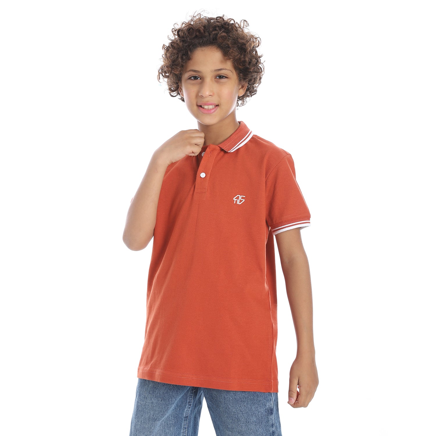 ACTIV KIDS POLO SHIRT - COPPER