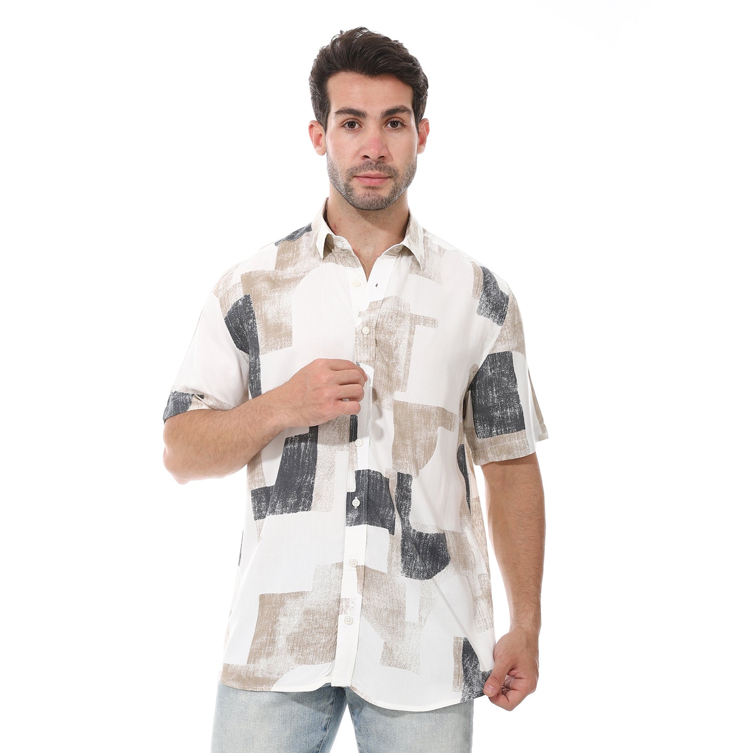 ACTIV GRAPHIC MEN'S S/S SHIRT - BEIGE