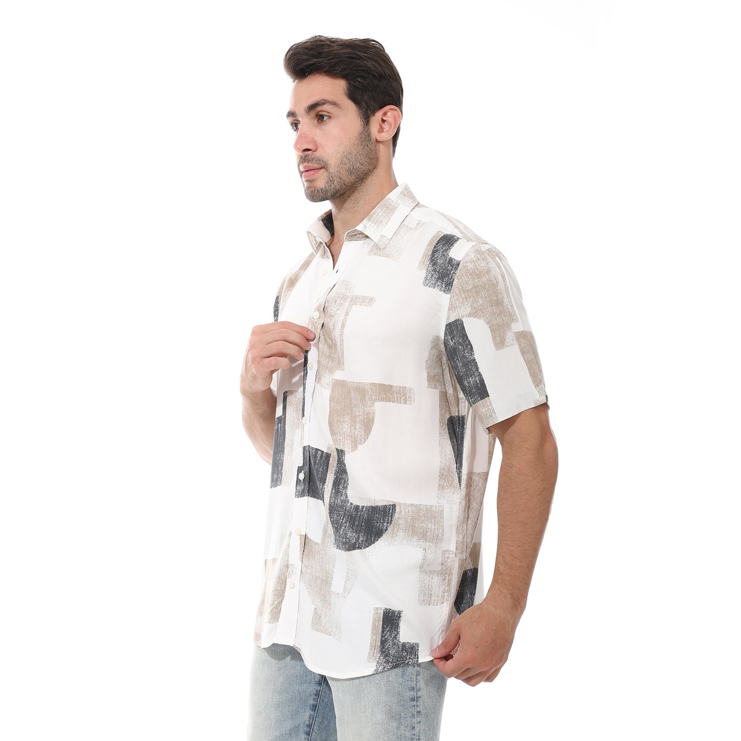 ACTIV GRAPHIC MEN'S S/S SHIRT - BEIGE