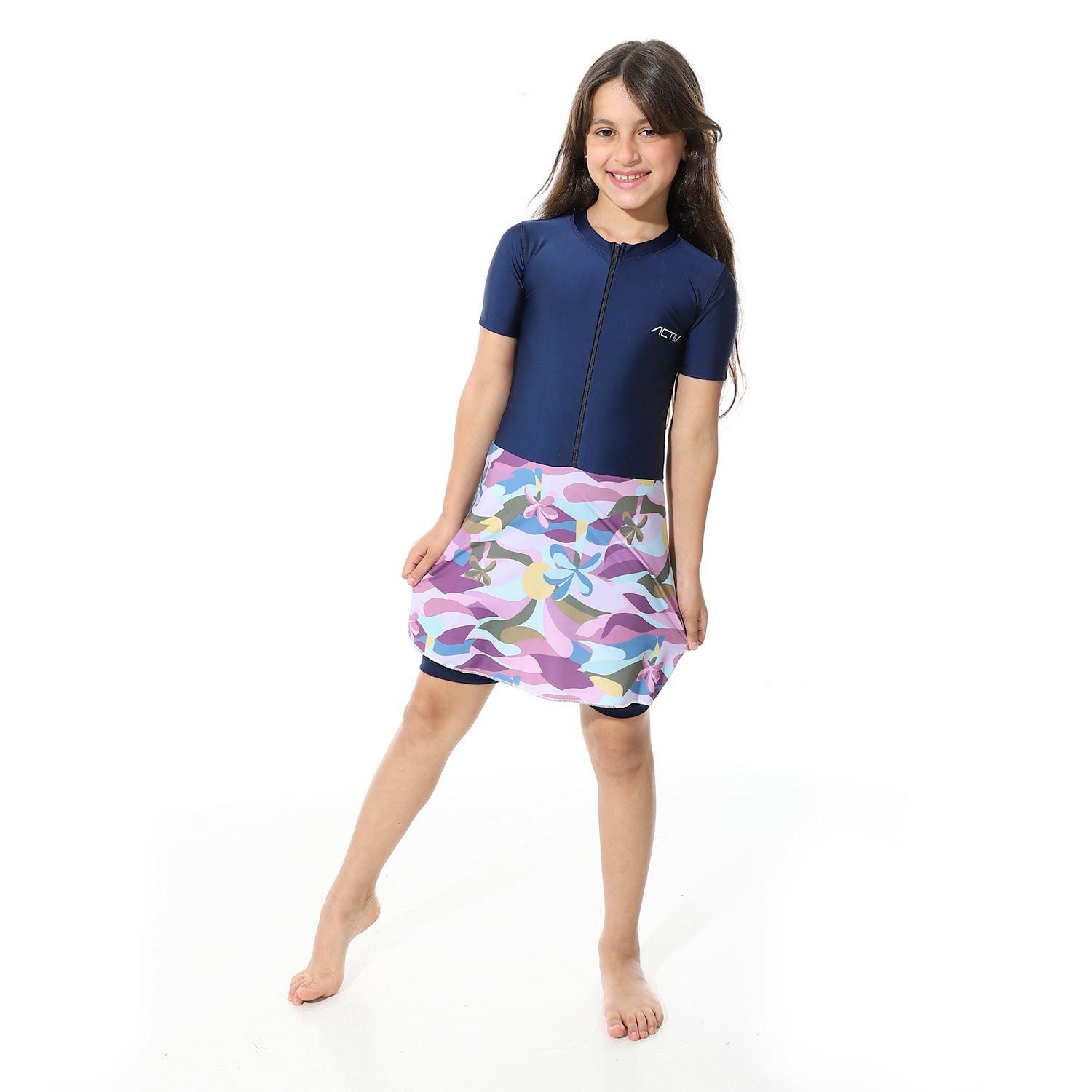 GIRLS GRAPHIC S/S SWIMWEAR - GRAPHIC
