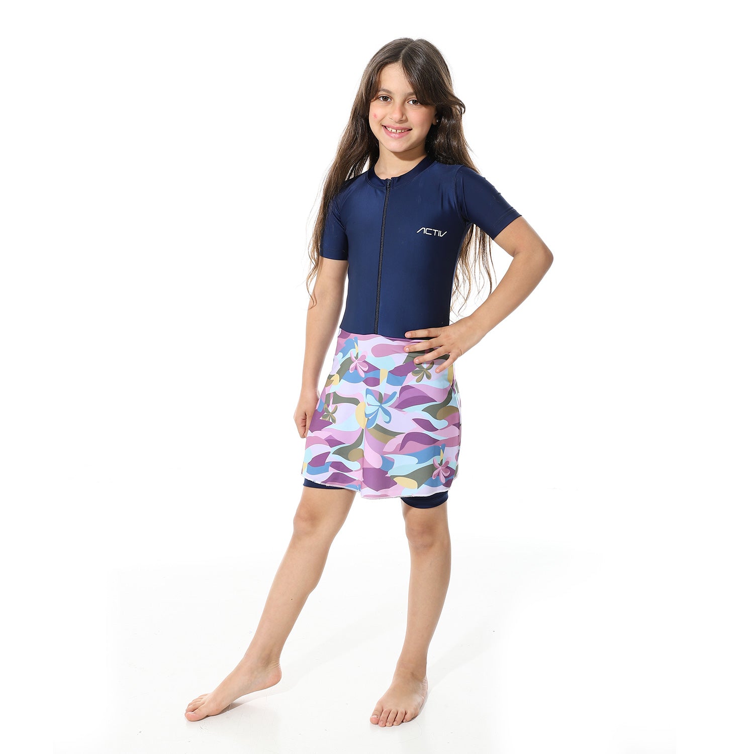 GIRLS GRAPHIC S/S SWIMWEAR - GRAPHIC