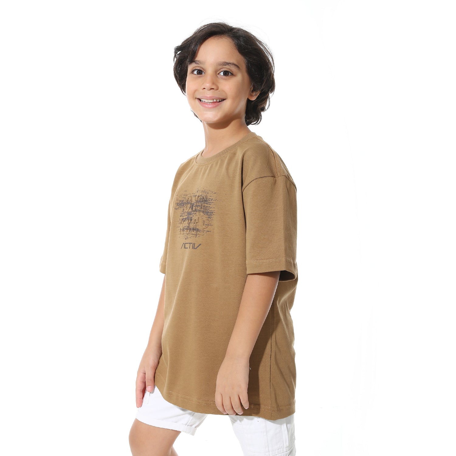 ACTIV KIDS BASIC T-SHIRT - BROWN