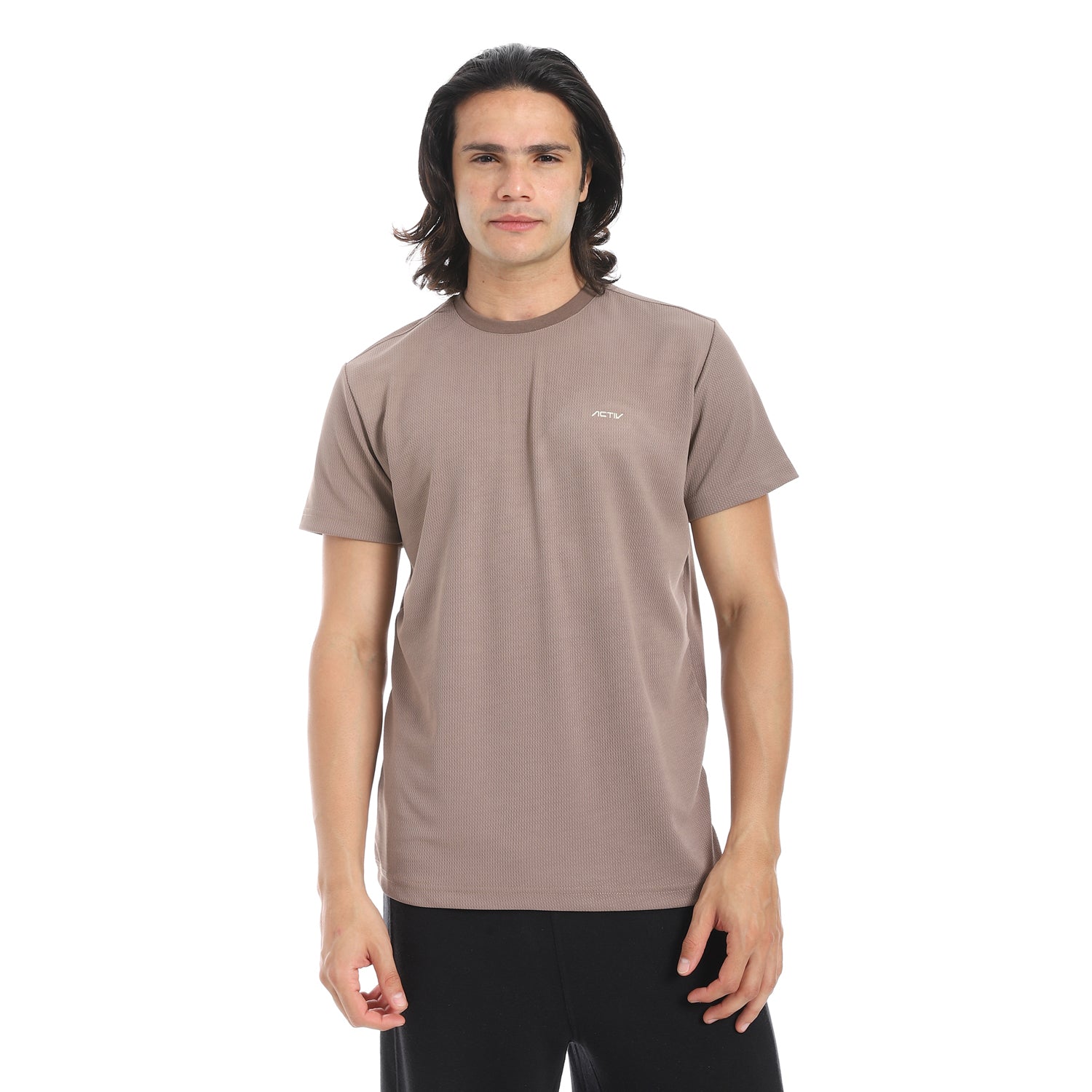 ACTIV MEN'S BASIC T-SHIRT - BROWN