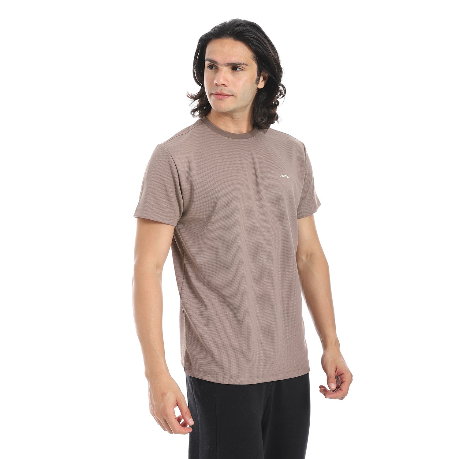 ACTIV MEN'S BASIC T-SHIRT - BROWN