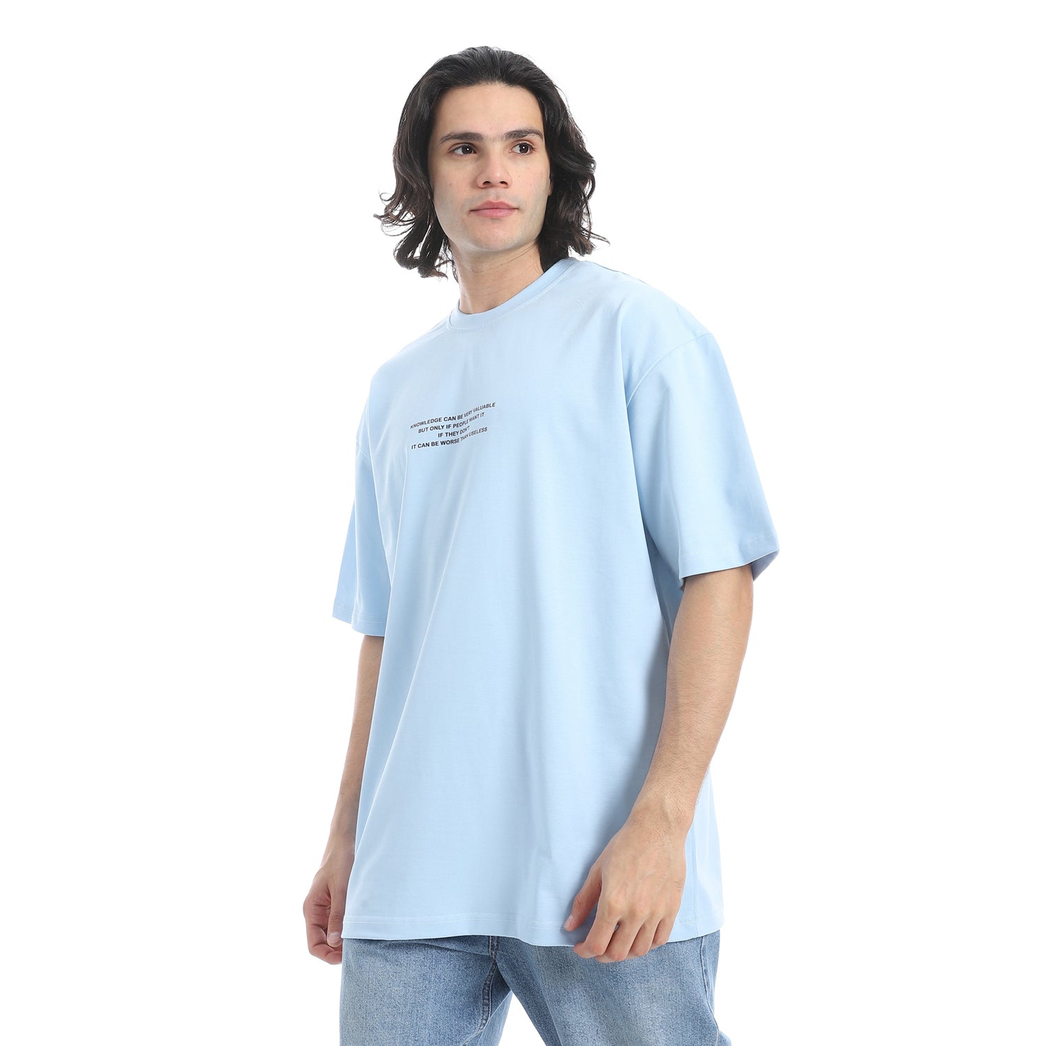 FUTURE PRINT OVERSIZED T-SHIRT - BABYBLUE