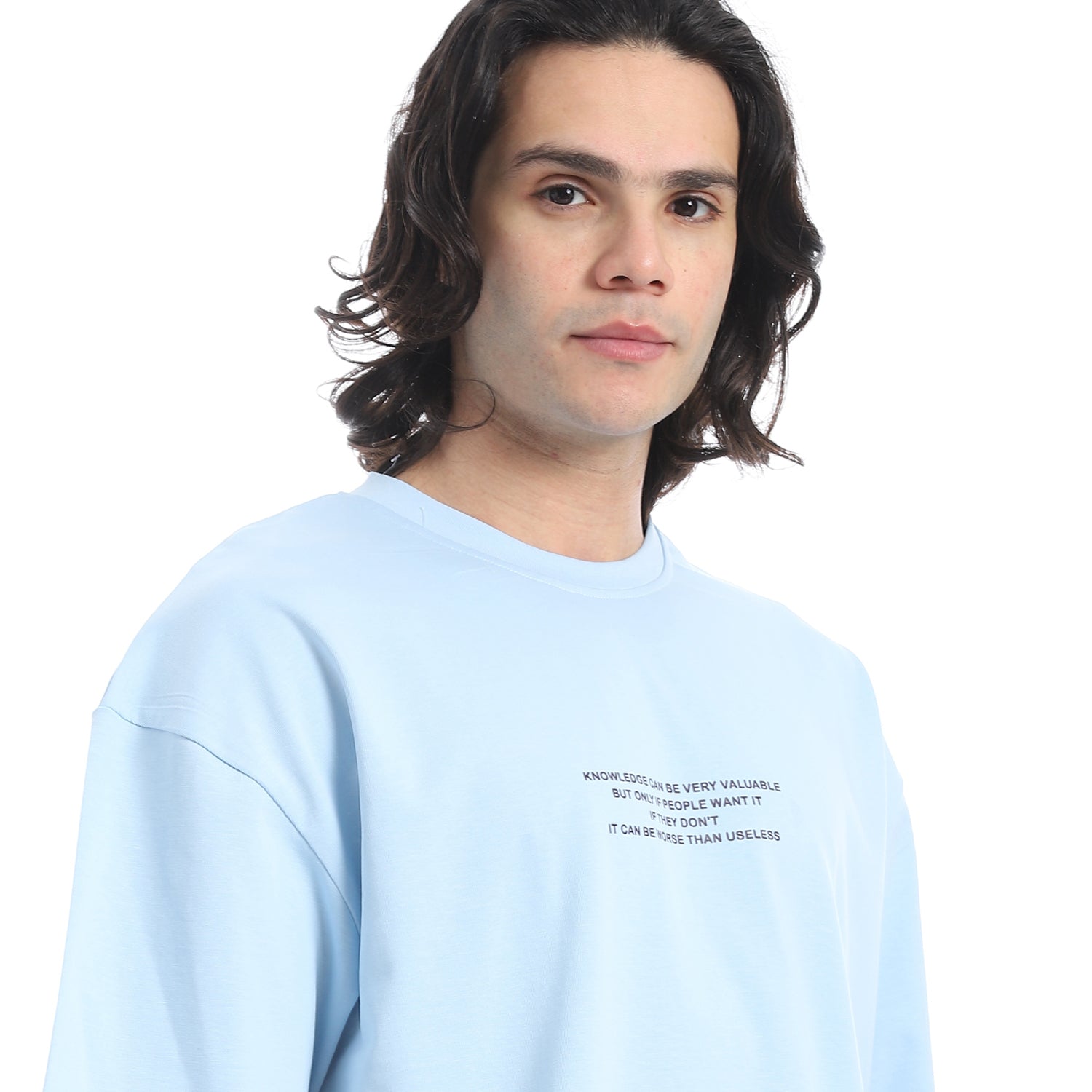 FUTURE PRINT OVERSIZED T-SHIRT - BABYBLUE