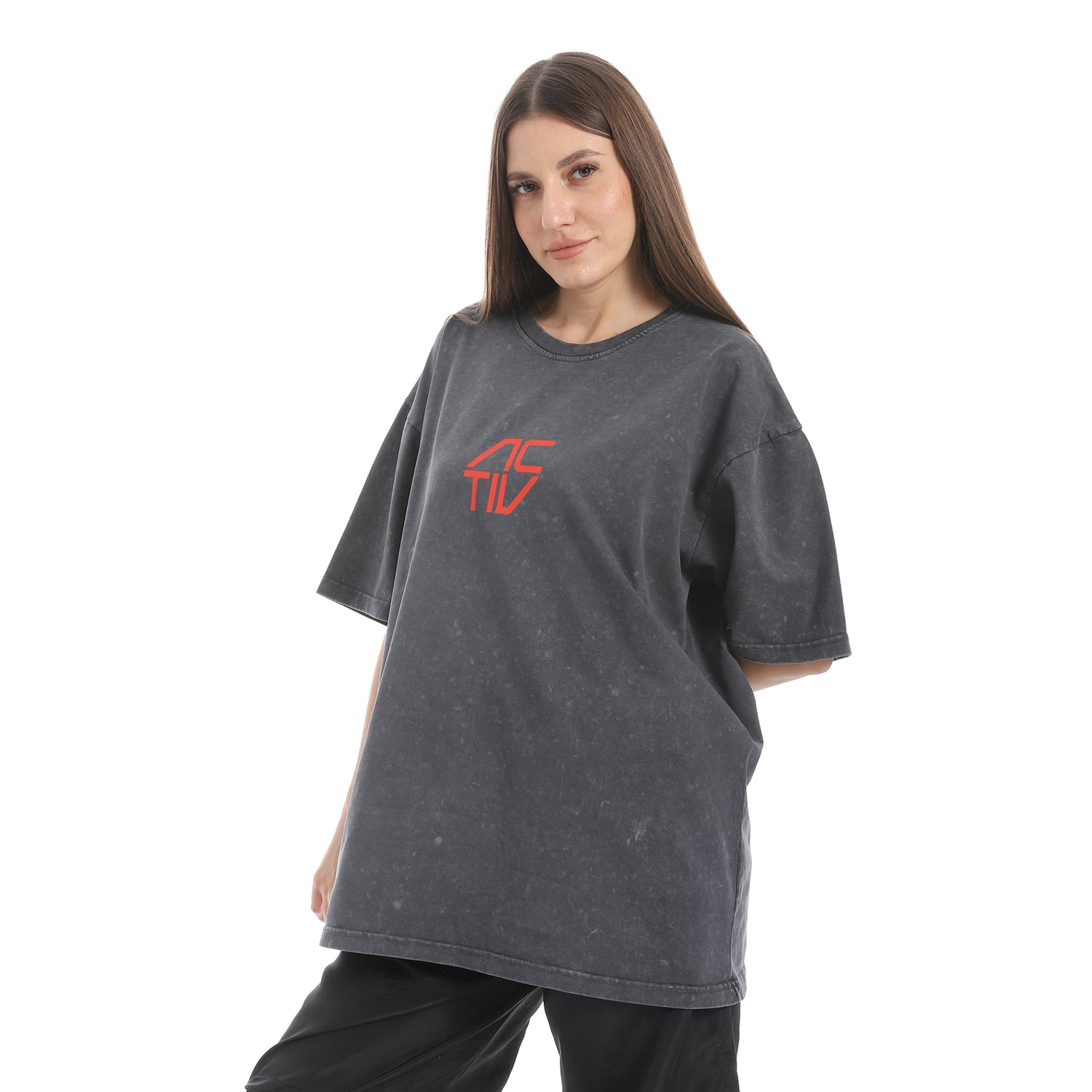 WASHED OVERSIZED TSHIRT - BLACK