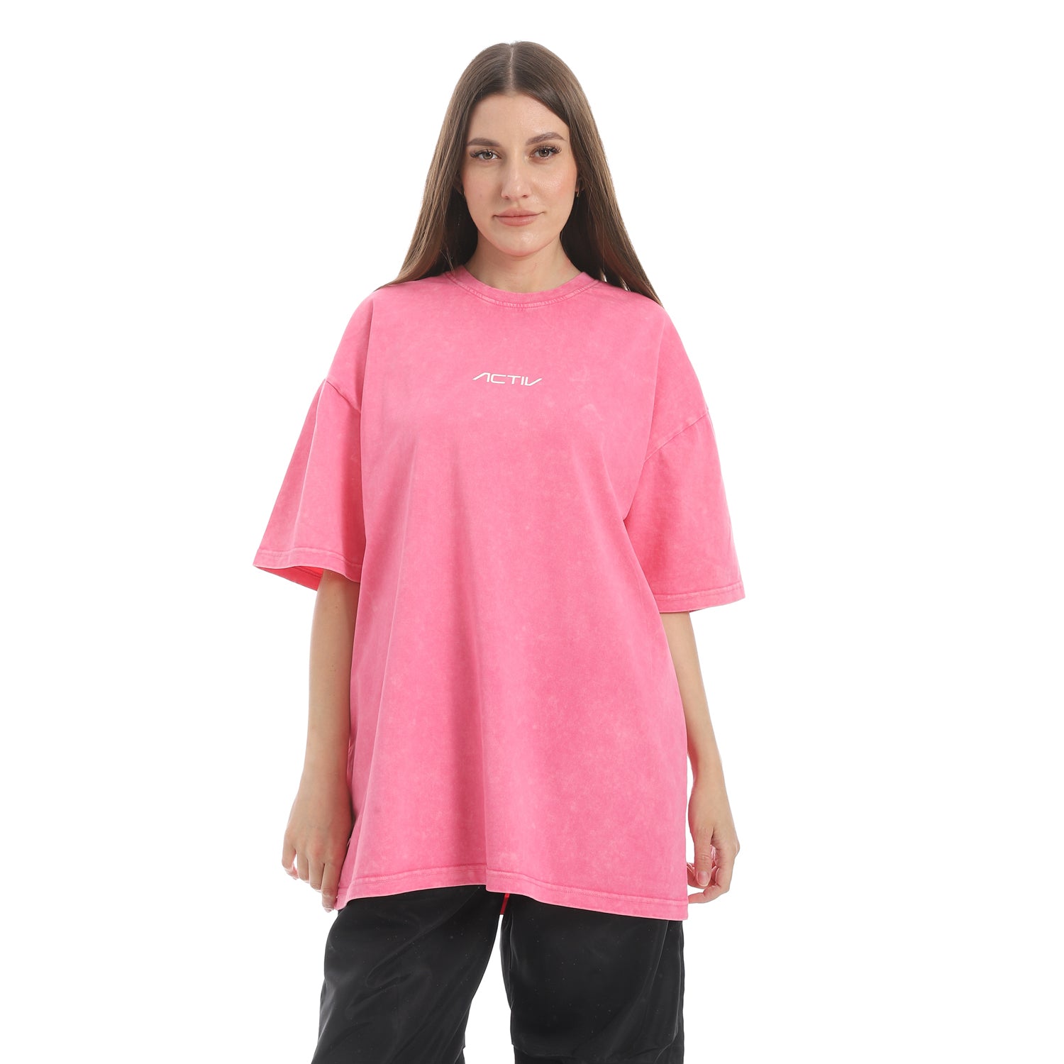 WASHED OVERSIZED TSHIRT - PINK