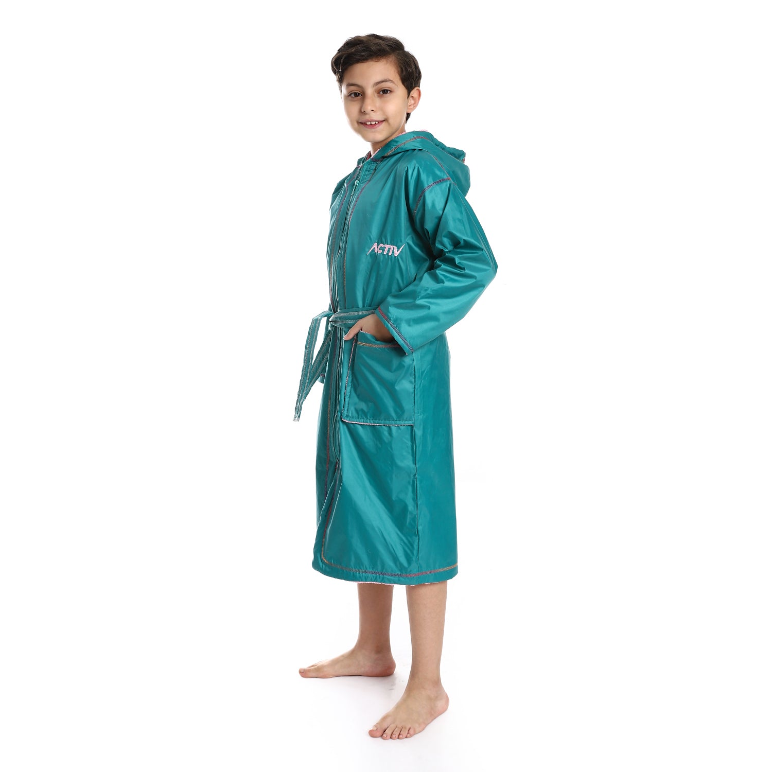 ACTIV EMBROIDERED ZIP BATHROBE - GENZARY