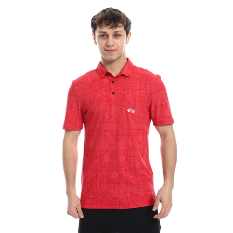 ACTIV GRAPHIC POLO SHIRT - RED