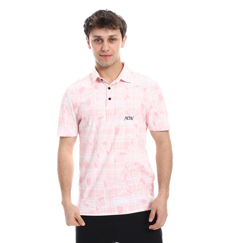 ACTIV GRAPHIC POLO SHIRT - WHT & TOBY