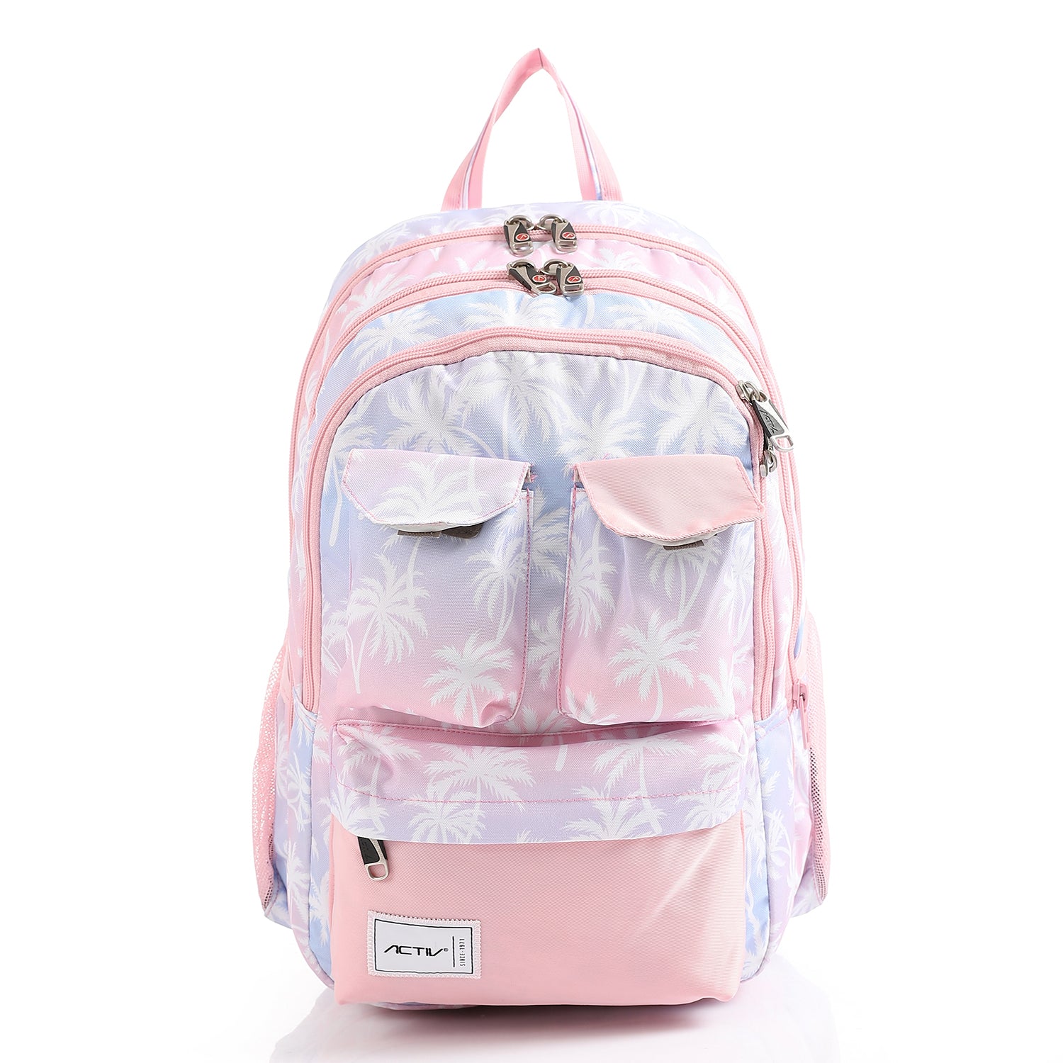 ACTIV LAPTOPCELL+IPAD BACKPACK - مشجر*مشجر*روز*رمادى فاتح