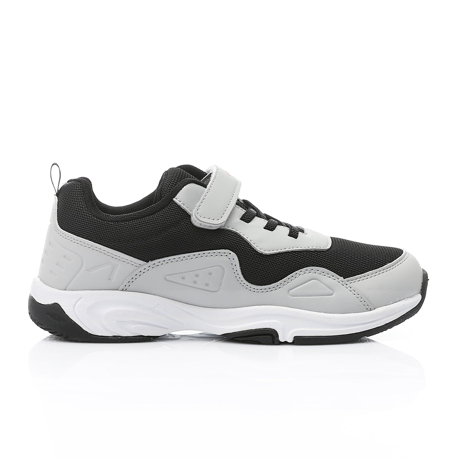 ACTIV BOY'S VELCRO SHOES - رمادى فاتح*اسود