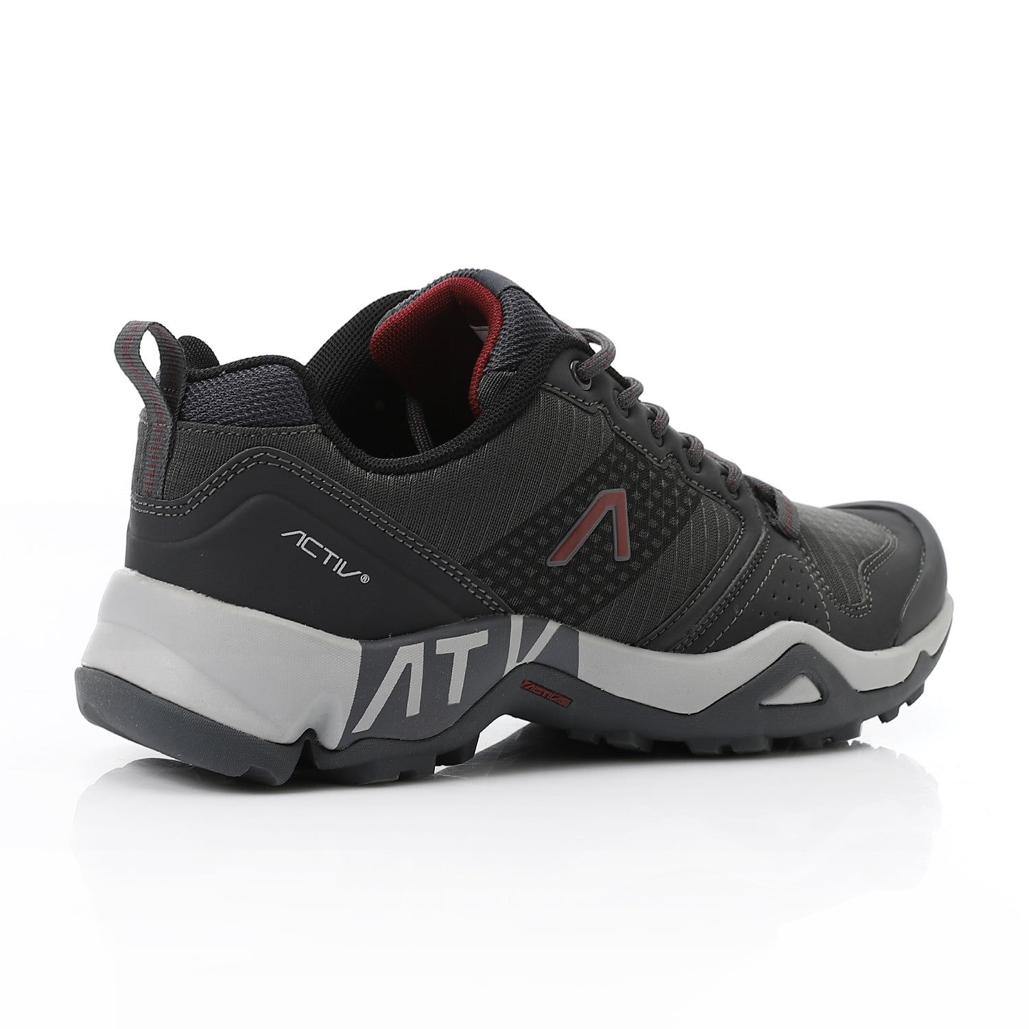 ACTIV MEN'S TREKKING SHOES - رمادى*احمر