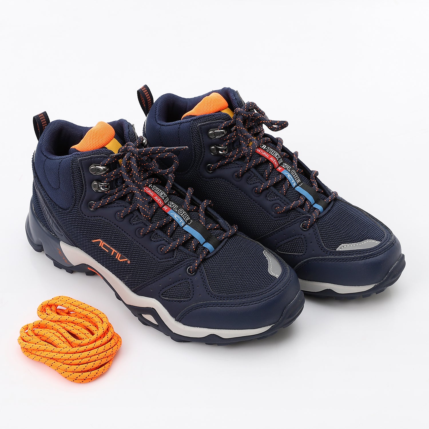 ACTIV MEN'S HALF BOOT SHOES - كحلي*برتقالي