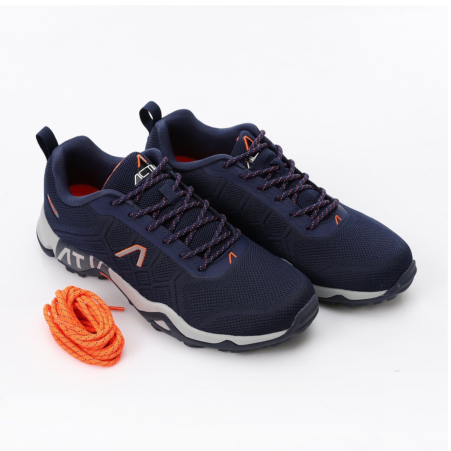 ACTIV MEN'S TREKKING SHOES - NVY & ORNG