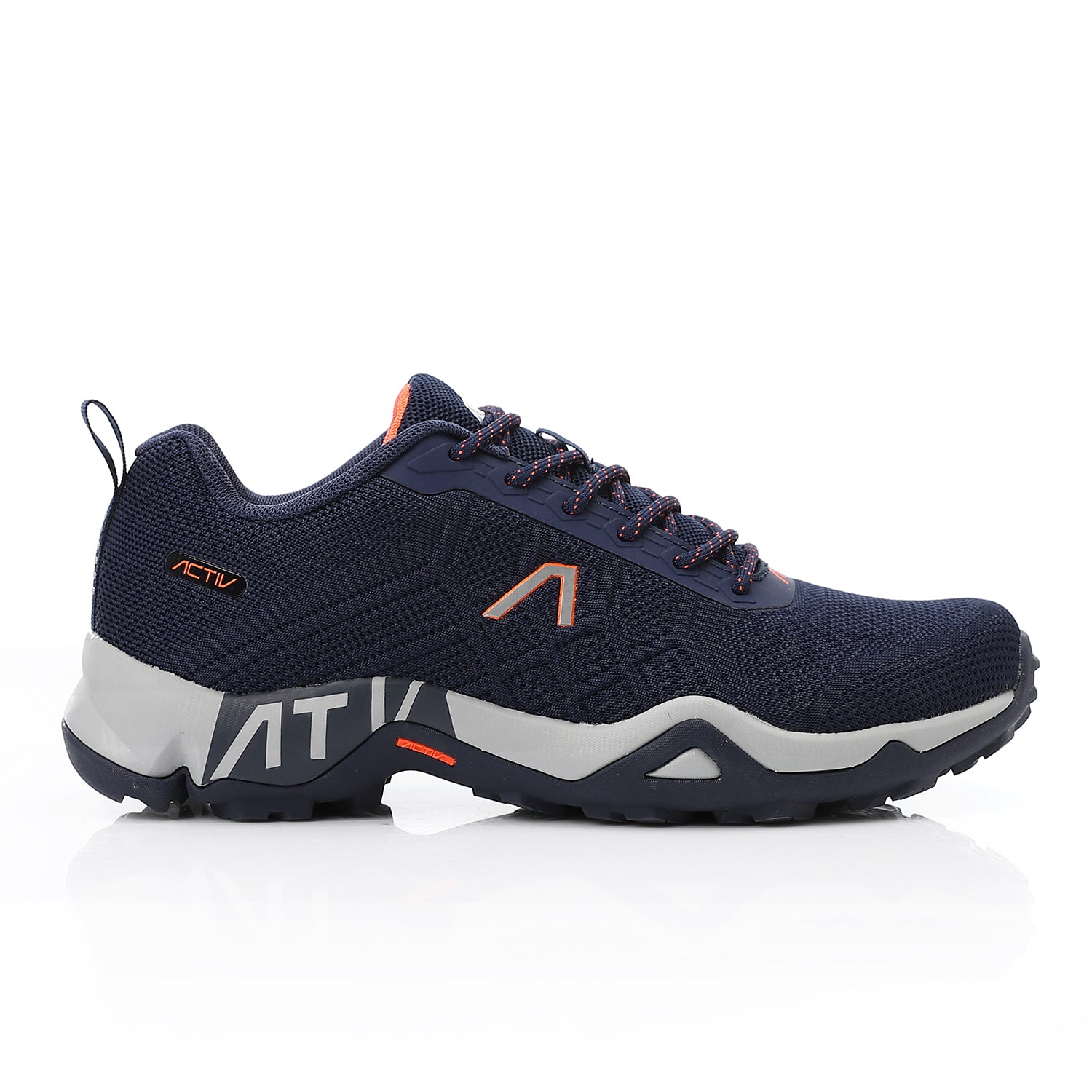 ACTIV MEN'S TREKKING SHOES - NVY & ORNG