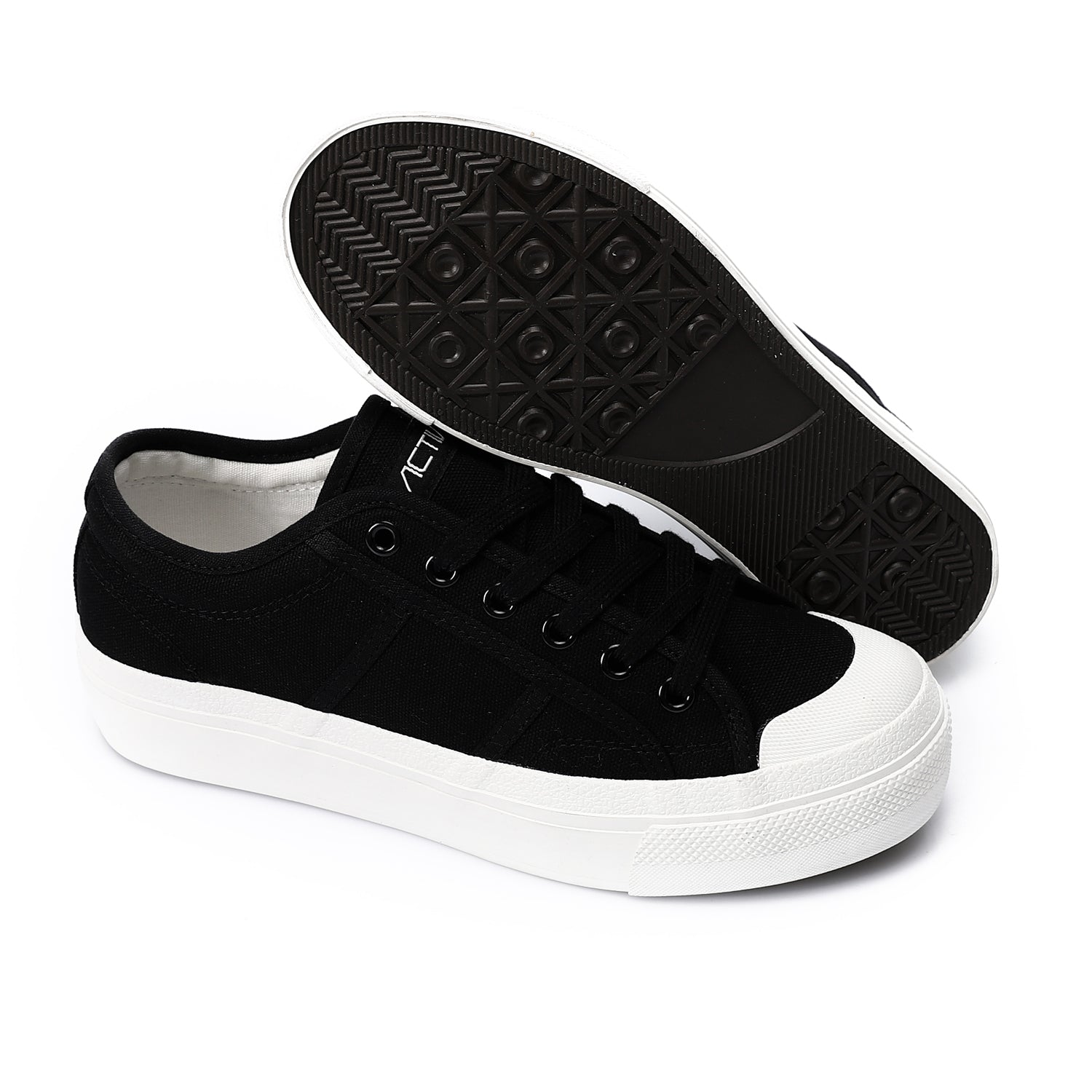 ACTIV WOMEN'S CANVAS SHOES - BLACK