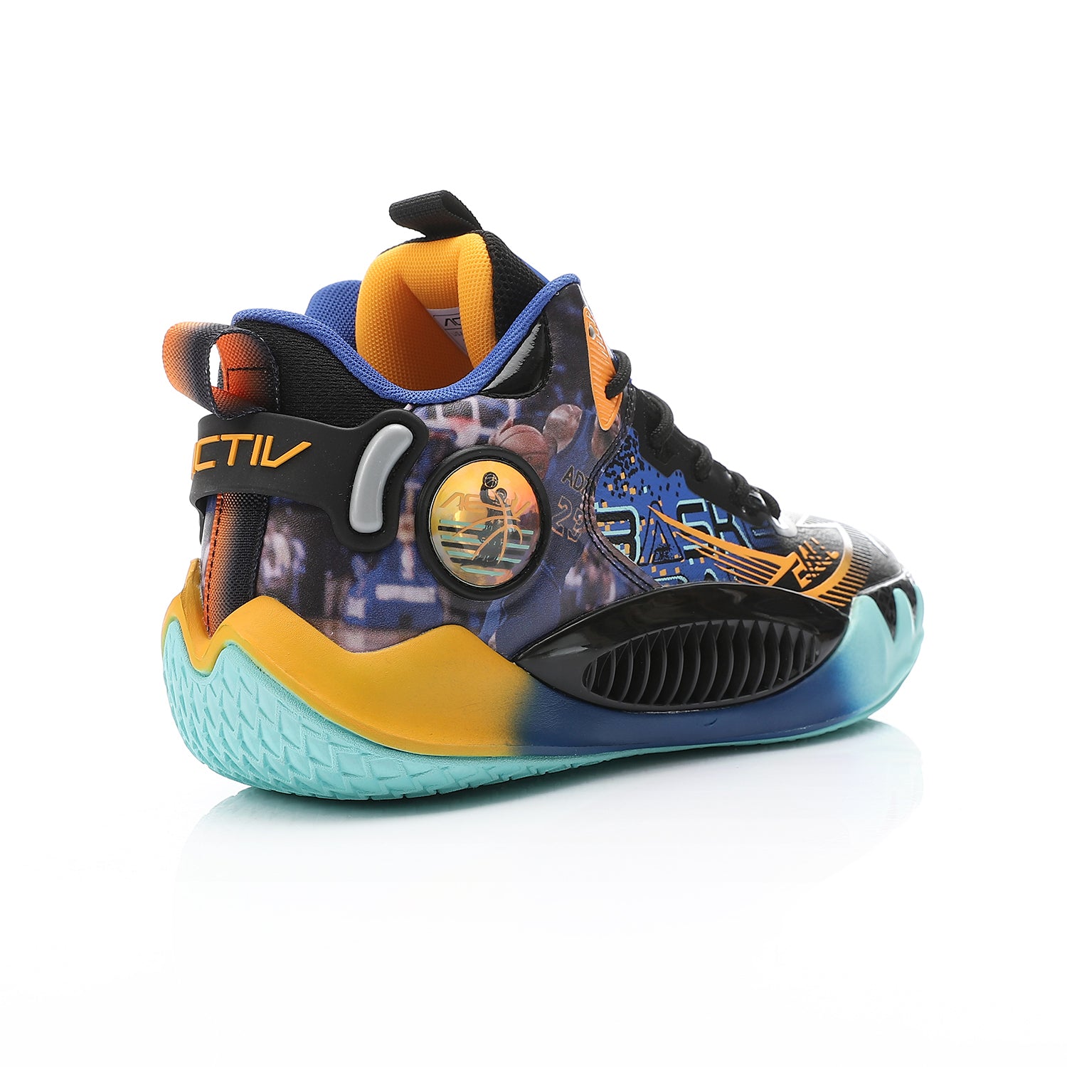 ACTIV MEN'S BASKETBALL SHOES - اسود*ازرق*برتقالى