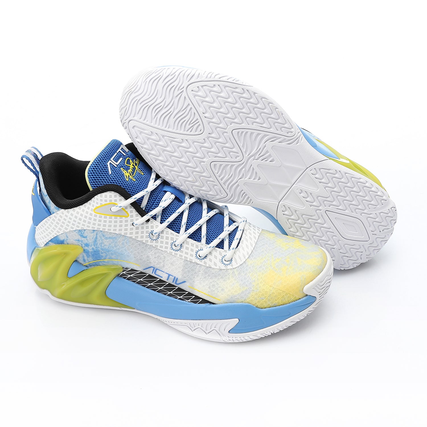 ACTIV MEN'S BASKETBALL SHOES - ابيض*ازرق*اصفر
