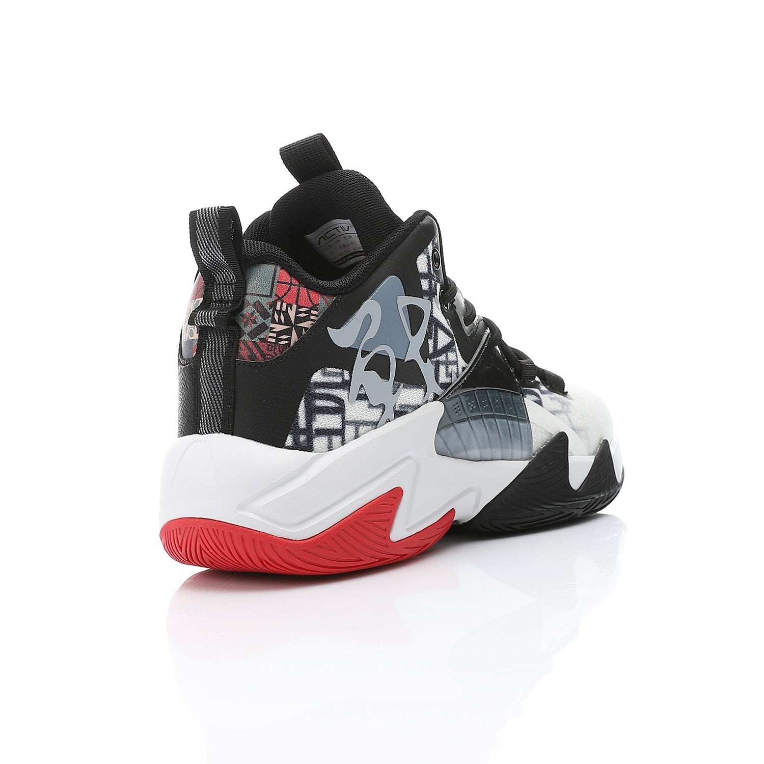 ACTIV MEN'S BASKETBALL SHOES - ابيض*اسود*رمادى