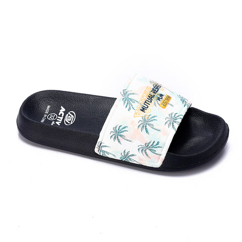 ACTIVNEW KIDS SLIPPER - WHIT & BLK