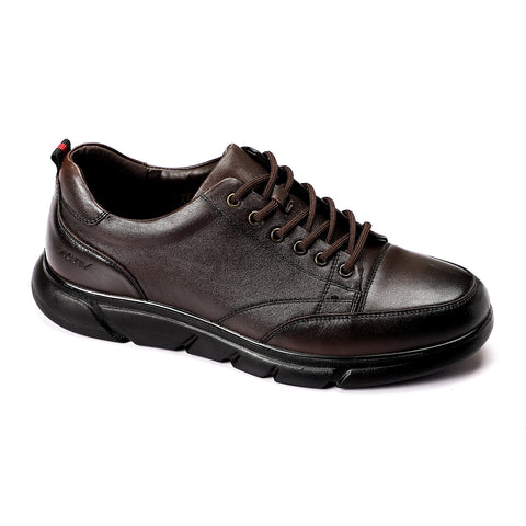 ACTIV MEN CLASSIC LEATHER SHOE - BROWN