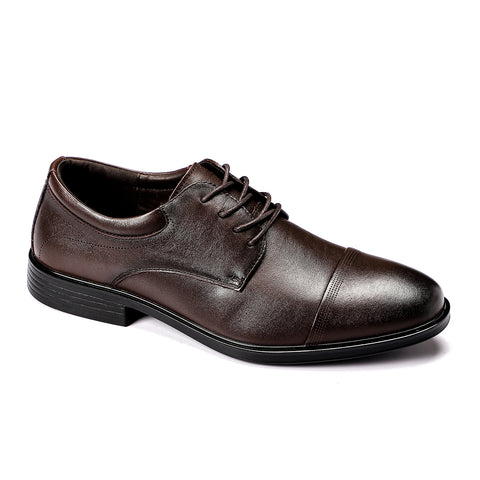 ACTIV MEN CLASSIC LEATHER SHOE - BROWN