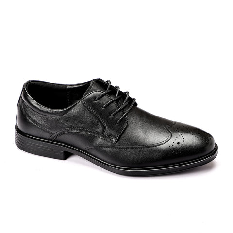 ACTIV MEN CLASSIC LEATHER SHOE - BLACK