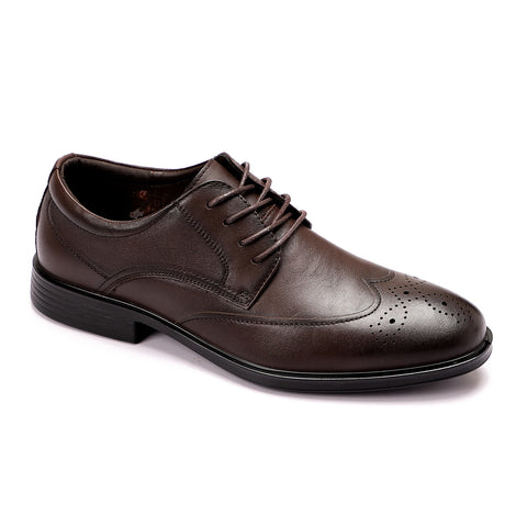 ACTIV MEN CLASSIC LEATHER SHOE - BROWN