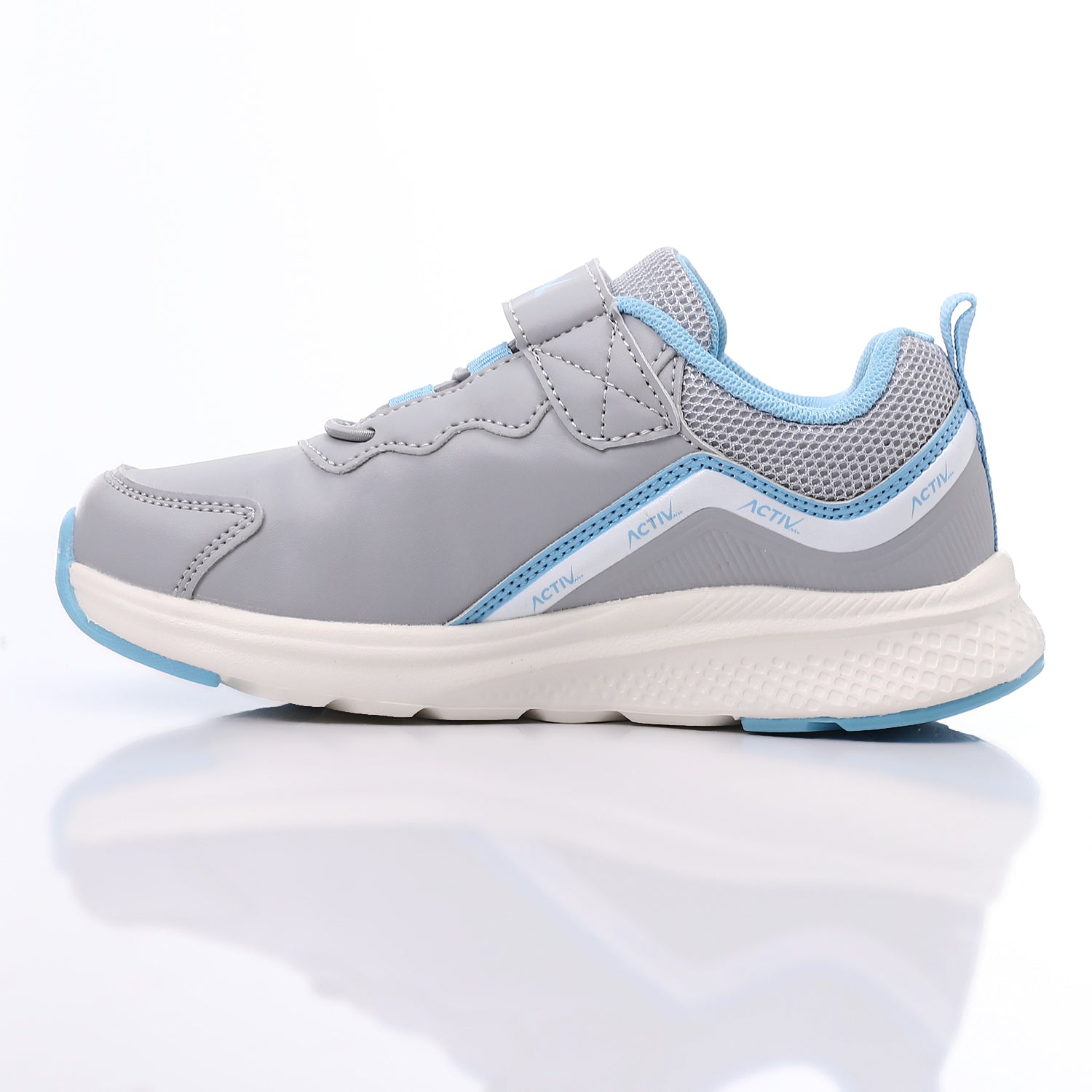 حذاء فاشون اكتف اطفالى - رمادى*ازرق فاتح