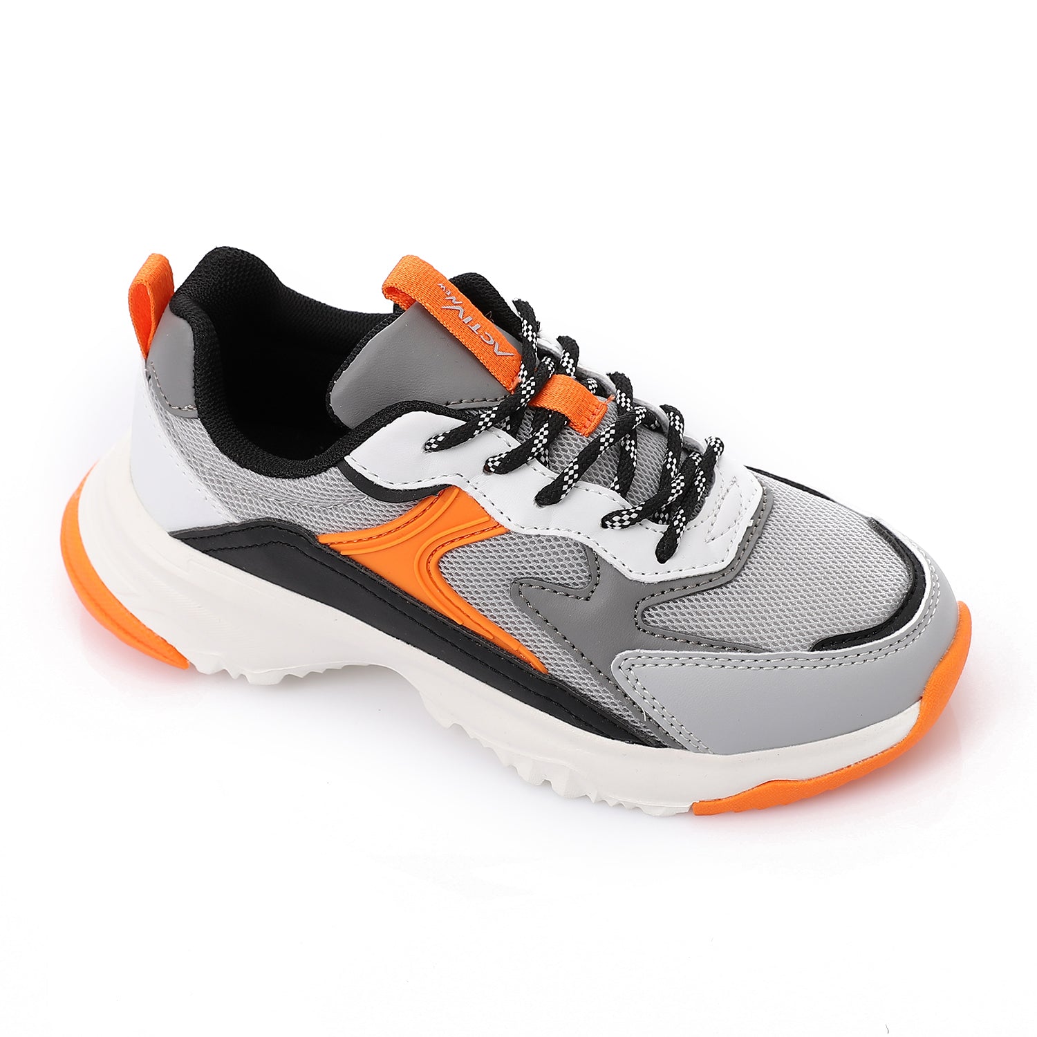 حذاء فاشون اكتف اطفالى - رمادى*اسود*برتقالى