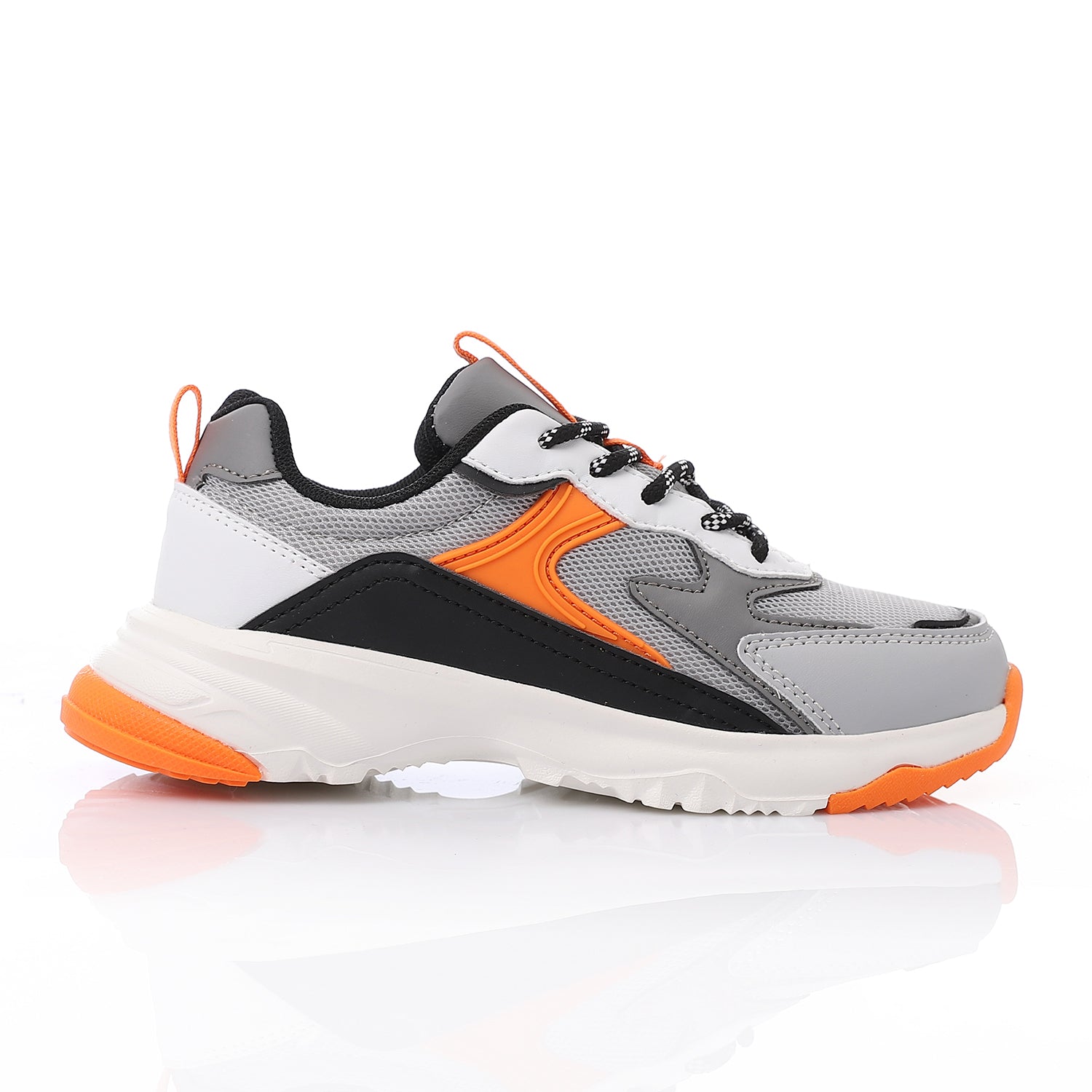 حذاء فاشون اكتف اطفالى - رمادى*اسود*برتقالى