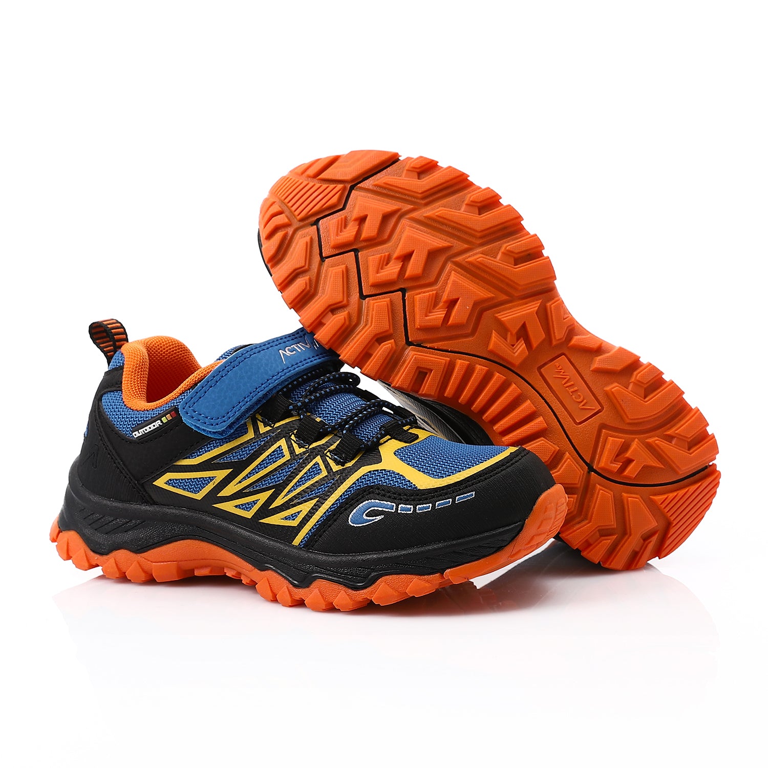 حذاء فاشون اكتف اطفالى - اسود*ازرق*برتقالى