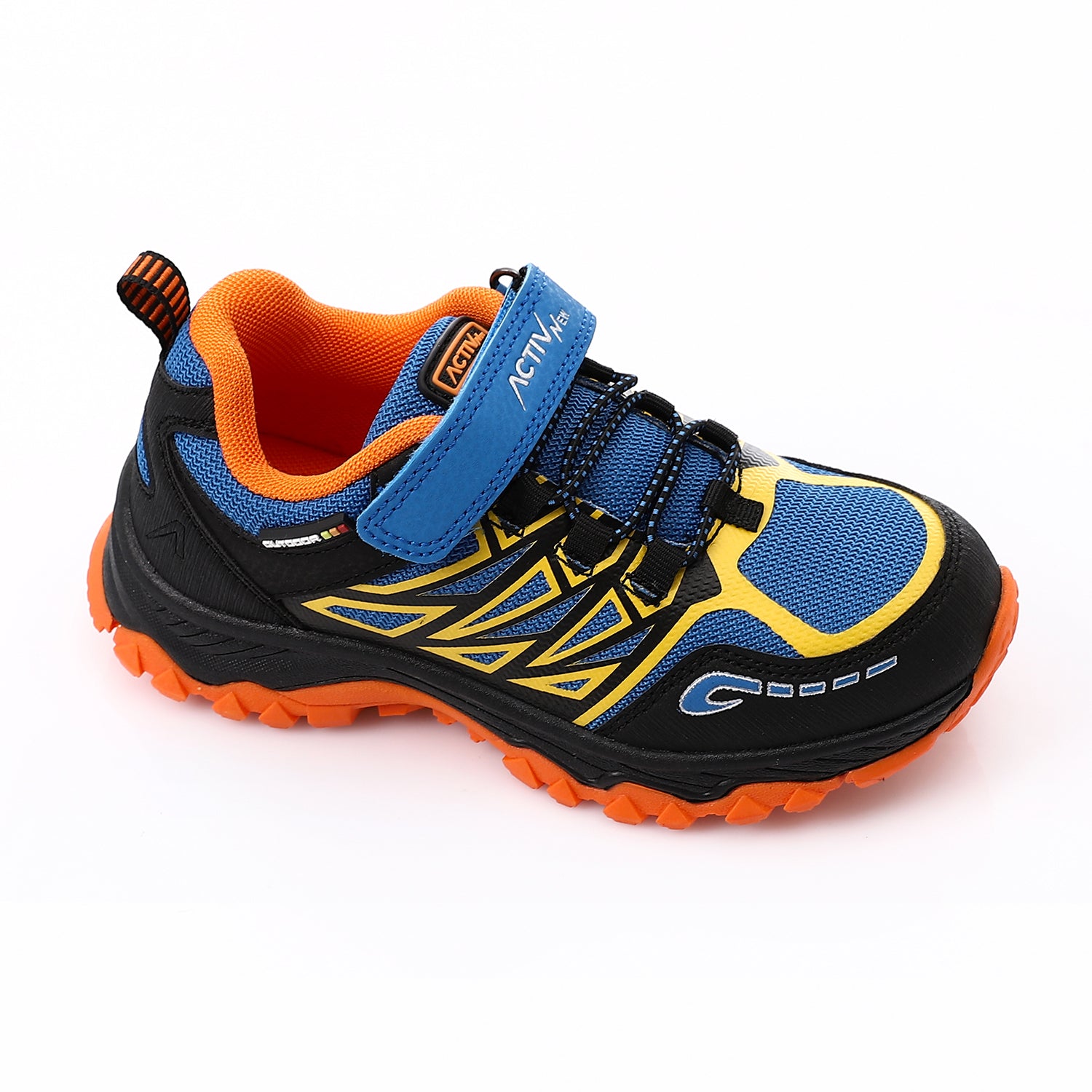 حذاء فاشون اكتف اطفالى - اسود*ازرق*برتقالى