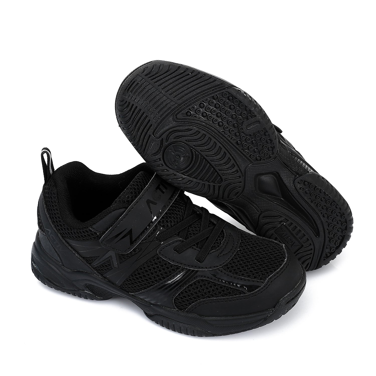 ACTIV FASHION VELCRO SHOES - BLACK