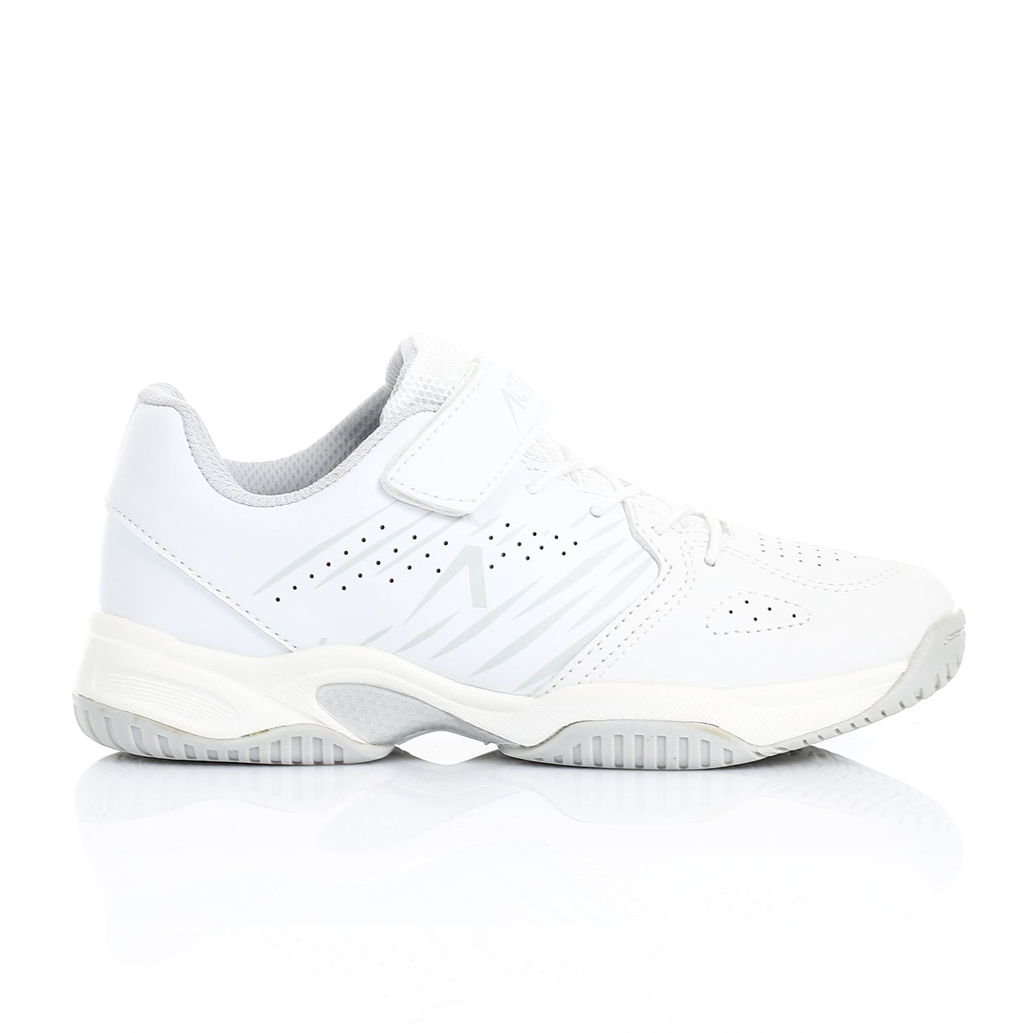 ACTIV FASHION VELCRO SHOES - WHT*L.GY
