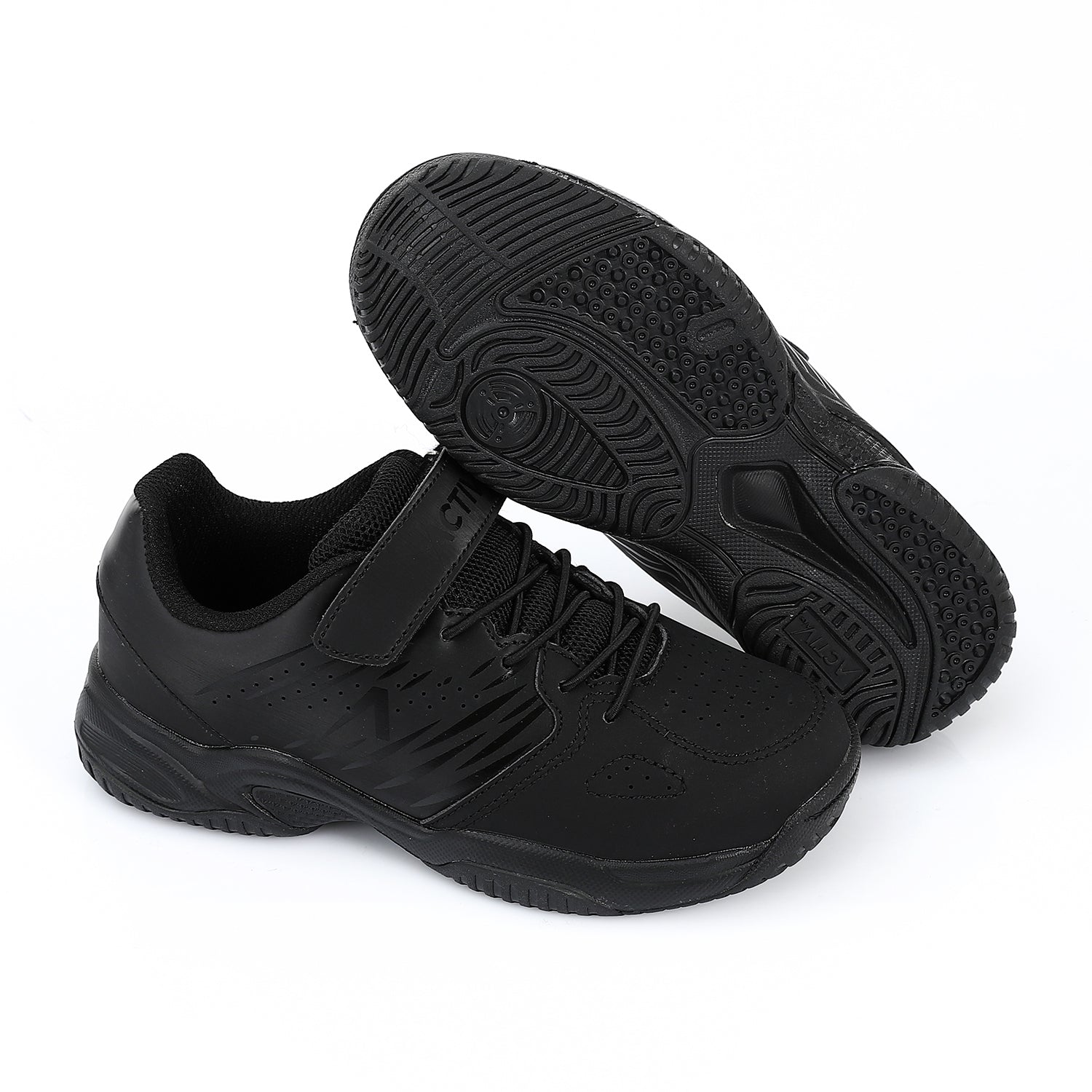 ACTIV FASHION VELCRO SHOES - BLACK
