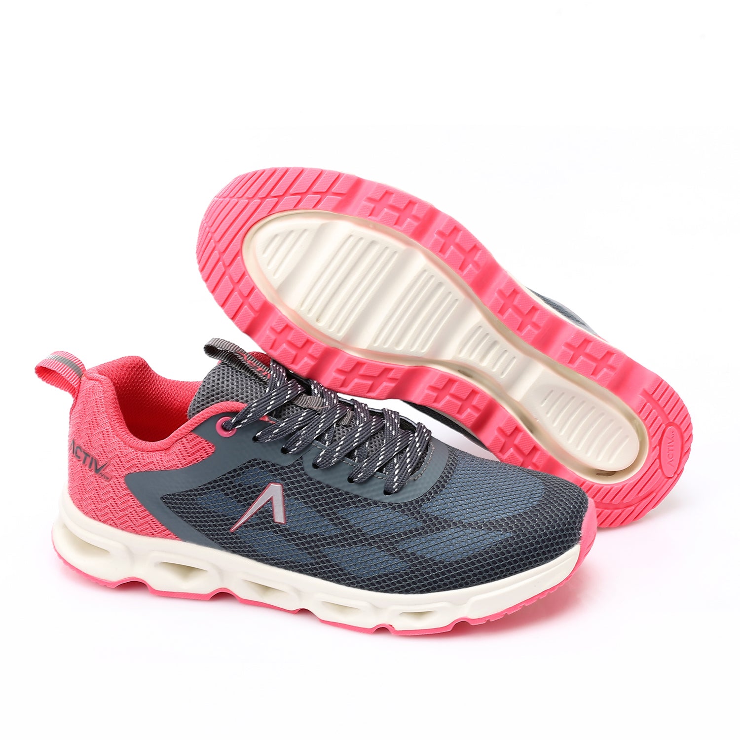 حذاء فاشون اكتف حريمى - رمادى*فوشيا