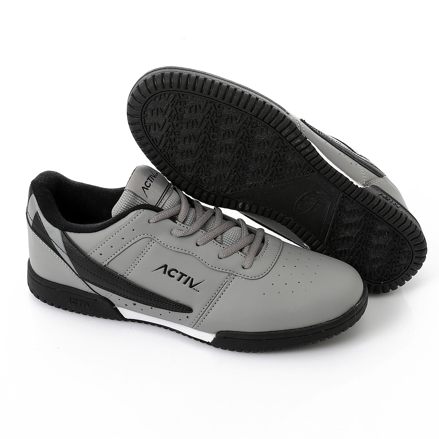 حذاء استيجا اكتف رجالى - اسود*رمادى غامق*اسود