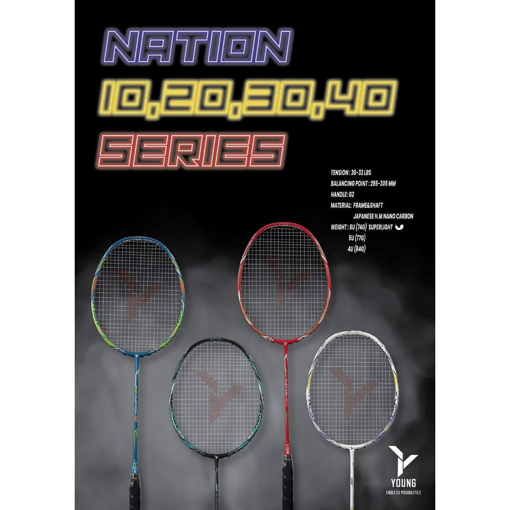 YANG NATION10203040 RACKETS - COLORS