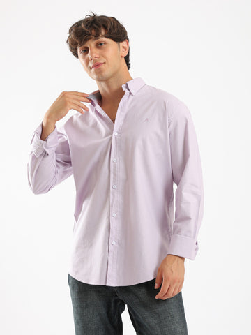 ACTIV MEN'S OXFORD L/S SHIRT - MAUVE