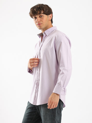 ACTIV MEN'S OXFORD L/S SHIRT - MAUVE